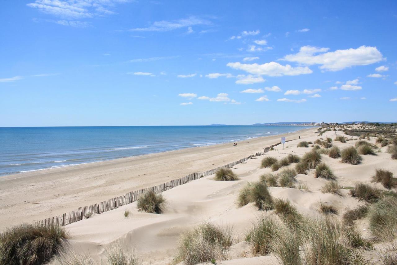 Superbe appt neuf, climatisé 2nd ligne, balcon, jardin, prestations haut de gamme 3 Carnon-Plage Exterior foto